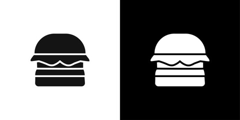 Hamburger icon Flat line illustration