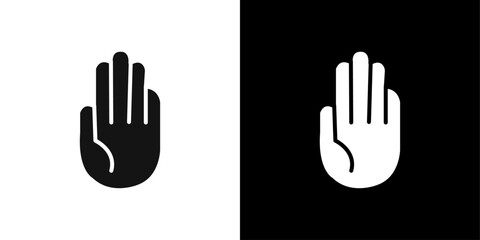 Stop violence icon Flat line illustration