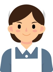 Cleaning lady, maid, illustration, for designers and backgrounds