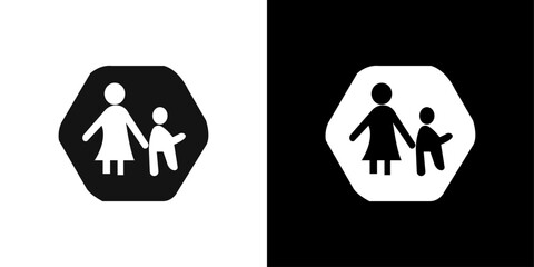 Babysitter icon Flat line illustration
