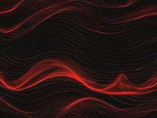 Red glowing lines forming wavy pattern on black background