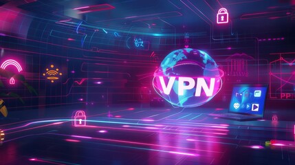VPN Private Network Technology Secure Connection Cyber Security