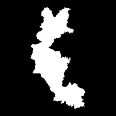 Faranah region map, administrative division of Guinea. Vector illustration.