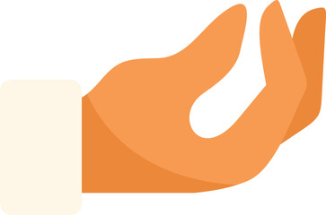 Hand with fingers curved, as if holding something small and invisible