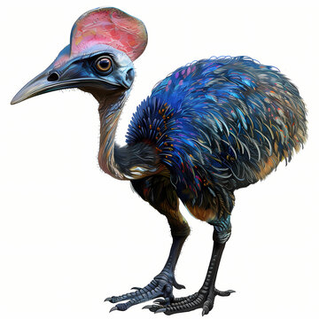 recommend clip art: whimsical cassowary clipart on white background 