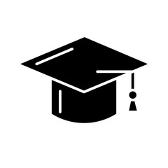 graduate glyph icon