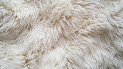 A soft, fluffy, white faux fur background.