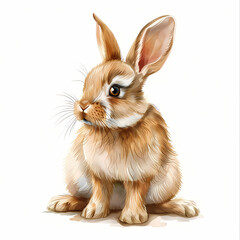 Obraz premium whimsical rabbit clipart on white background 