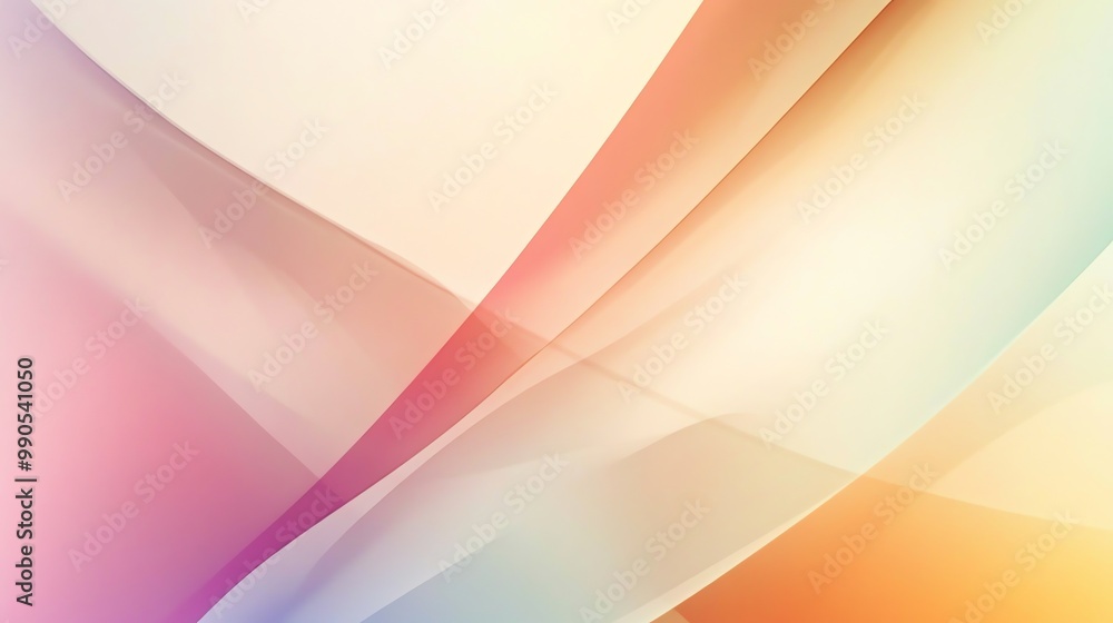 Poster abstract geometric background with a soft, pastel gradient and diagonal stripes.