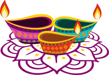 Diwali Diya Concept Vector