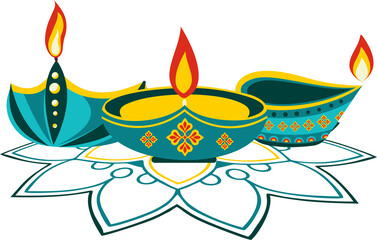 Diwali Diya Concept Vector