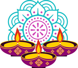 Diwali Diya Concept Vector