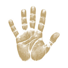 human handprint vector , The handprint should look realistic vector