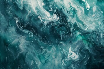 Obraz premium Photo of Turquoise green dark marble fluid art pattern with golden veins. Background texture for backdrops or mapping