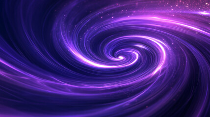 Obraz premium Swirling purple vortex in a cosmic scene with stars illuminating the dark background