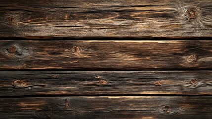 Fototapeta premium ：Rustic wooden texture with unique knots and grains highlights the natural beauty of aged wood, perfect for backgrounds, design elements, and organic aesthetics.