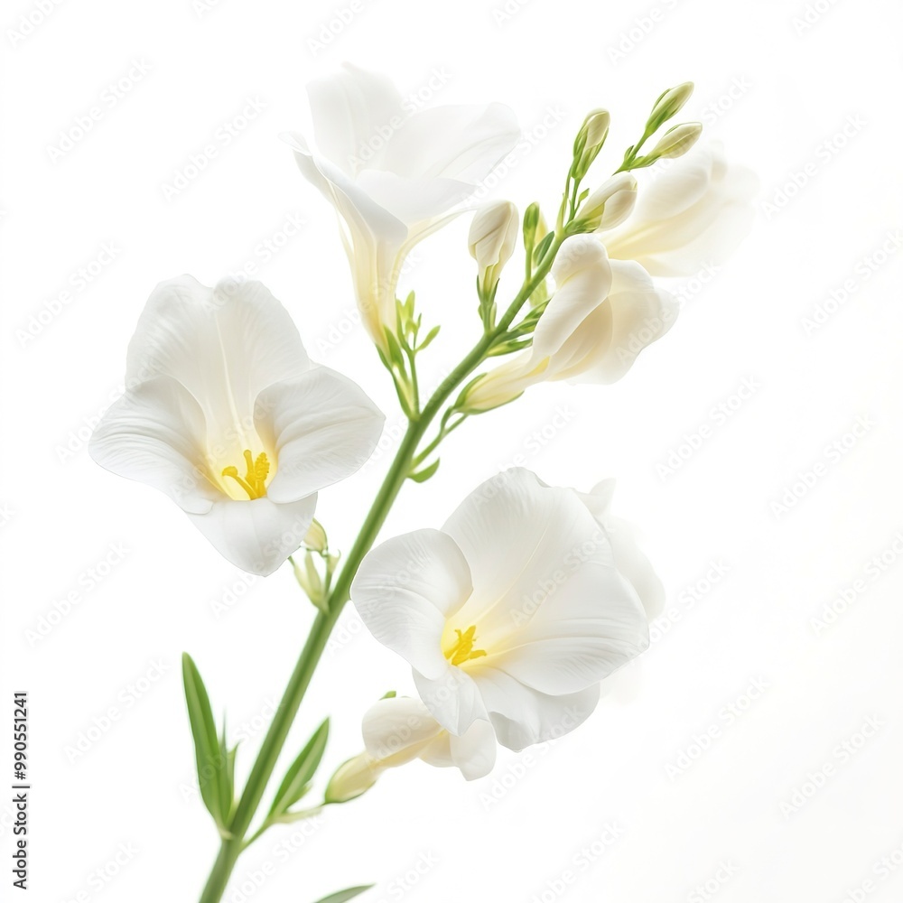 Canvas Prints White beauty freesia flower isolated on a white background  