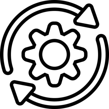 gear icon with arrows in circular motion clip art preview