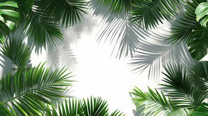 tropical leaves shadow overlay effect