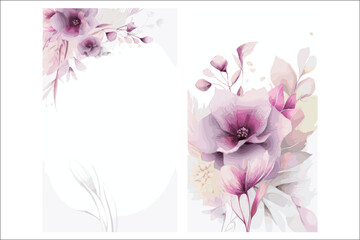 Elegant Watercolor Florals: Wedding Invitation Collection