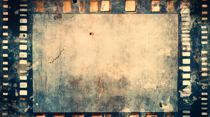 Vintage distressed old photo light leaks, film grain, dust and scratches texture overlay with vignette border. 