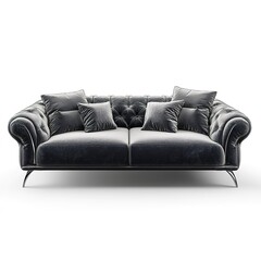 Grey sofa isolated on a white background 