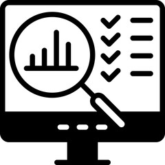 Market Research Glyph Icon Design Vector