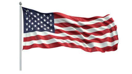 Obraz premium Waving American flag symbolizing freedom and patriotism 