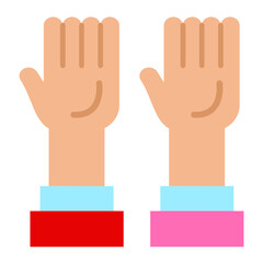 Vector Design Hands Up Icon Style