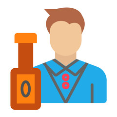 Vector Design Bartender Icon Style