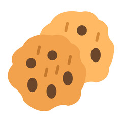 Vector Design Chocolate Chip Cookie Icon Style