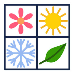 Vector Design Seasons Icon Style
