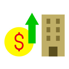 Vector Design Emerging Growth Company Icon Style