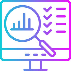 Market Research Gradient Icon Design Vector