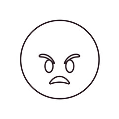 Obraz premium angry rage face emoji vector symbol sign illustration