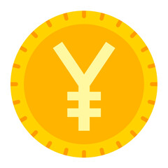 Vector Design Chinese Yuan Icon Style