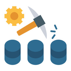 Vector Design Data Mining Icon Style