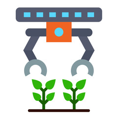 Vector Design Agricultural Robot Icon Style