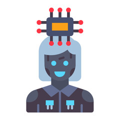 Vector Design Microchip Icon Style