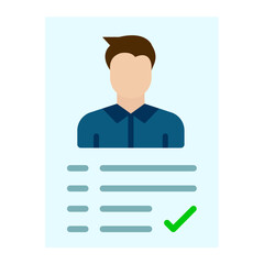 Vector Design Job Candidate Male Icon Style