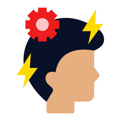 Vector Design Brain Recharge Icon Style