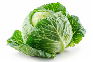 Obraz premium fresh cabbage isolated on white background