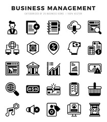 Business Management Icons bundle. Lineal Filled style Icons. Vector illustration.