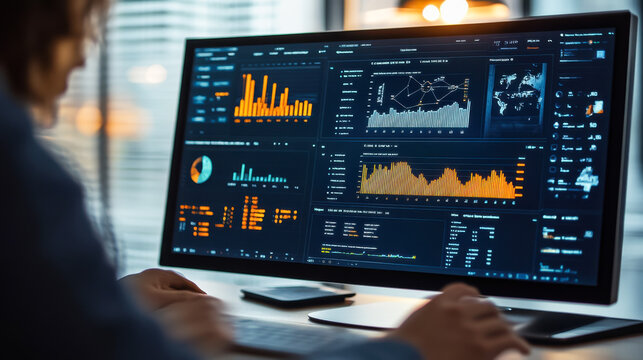 Accounting and Financial concept. Investors working on desk office and use computer keyboard and laptop to check data cost