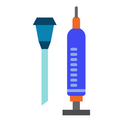 Needle And Syringe Icon Style