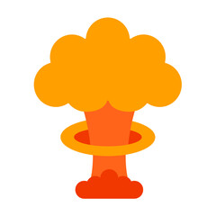 Nuclear Explosion Icon Style