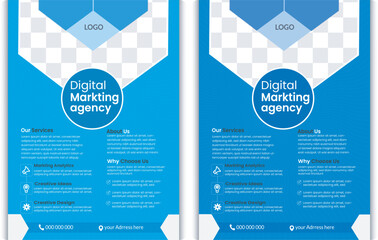 Creative business flyer or poster design template, Digital Marketing Social Media Post Template, Digital marketing agency,