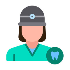 Female Dentist Icon Style