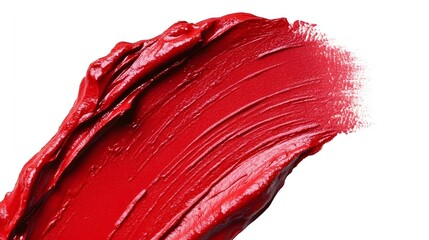 1. **Create a close-up, photo-realistic image of a vibrant lipstick texture, showcasing its rich color and creamy consistency. The lipstick should be artistically swirled or smeared against a clean