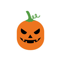 Logo con letra inicial O con forma de calabaza de Halloween para tarjetas y felicitaciones 